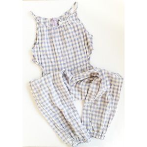 Zara Size 8 Purple & White Jumpsuit